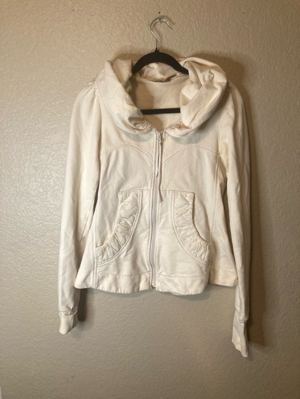 Prairie Underground Bohemian Cream Jacket Volume Hoodie Full Zip Women’s Small